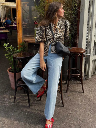 Levoire | Blouse mignonne avec nœud à l'avant