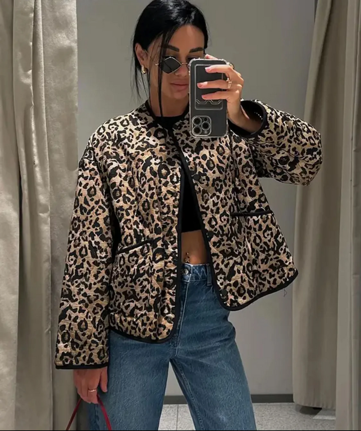 Levoire | Veste Chic Imprimée Braun
