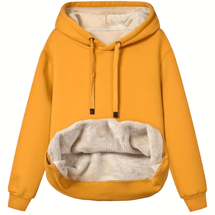 Levoire | Pull À Capuche Réversible Doux Pour Des Journées Confortables Jaune