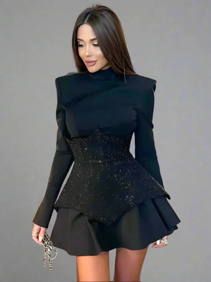 Levoire | Robe Mini Exclusive Pailletée Noir (Bientôt épuisé)