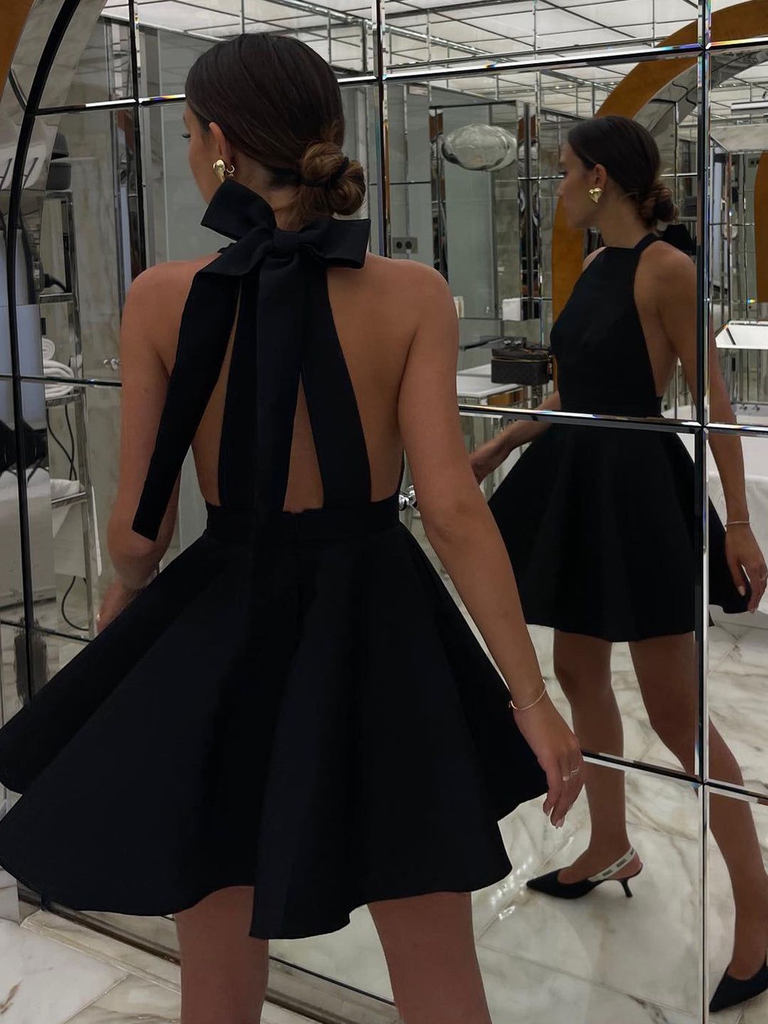 Levoire | Robe Mini Plissée À Dos Ouvert M