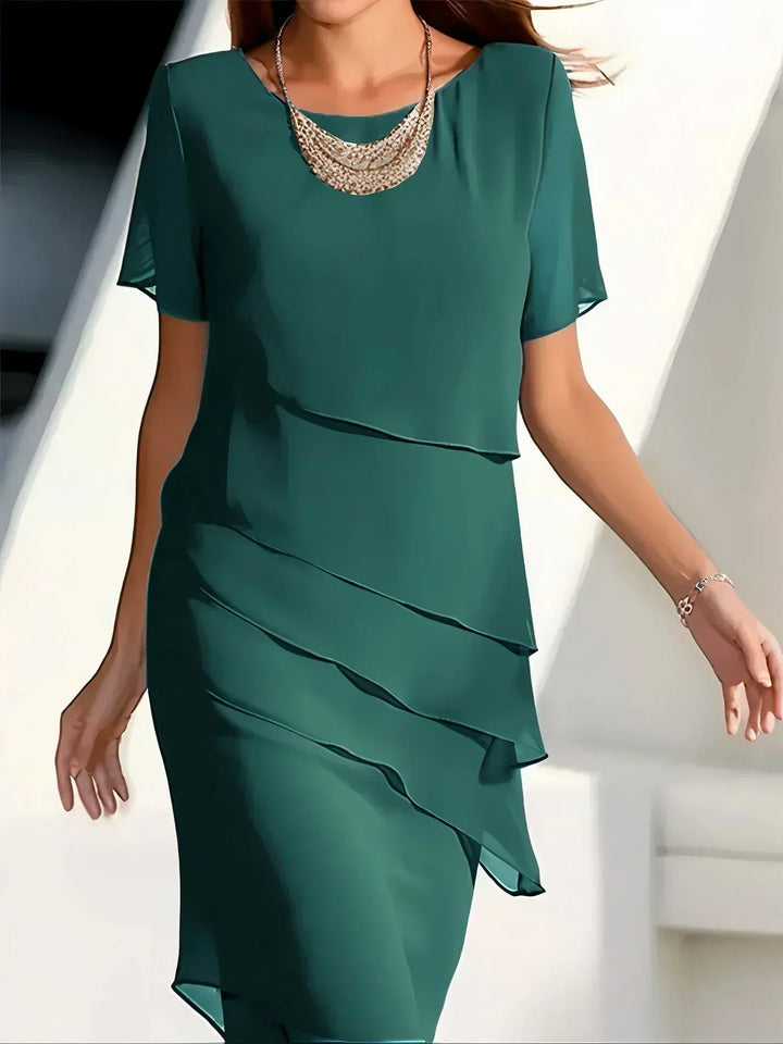 Levoire | Robe À Couches Avec Élégance Féminine Vert