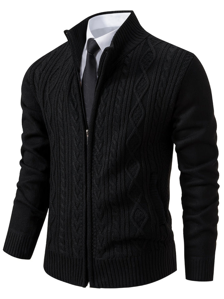 Levoire | Gilet Chaud Col Haut Fermeture Éclair Gilet Homme Gilet Noir