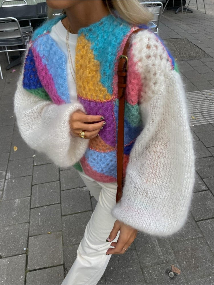 Levoire | Gilet Chaud Ouvert En Tricot Gros Pour Femmes