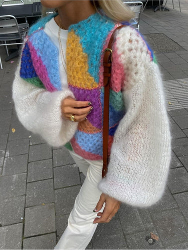 Levoire | Gilet Chaud Ouvert En Tricot Gros Pour Femmes