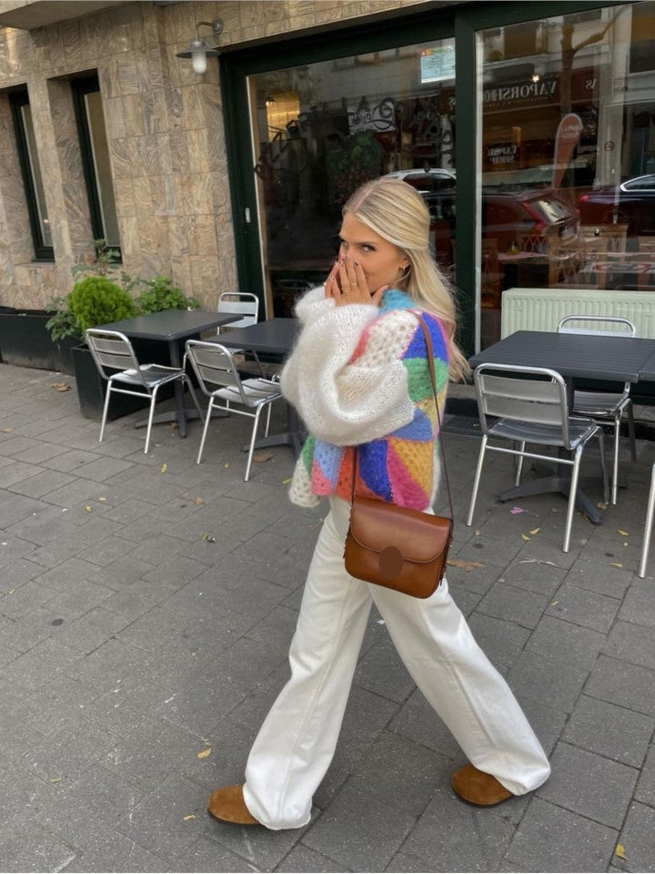 Levoire | Gilet Chaud Ouvert En Tricot Gros Pour Femmes