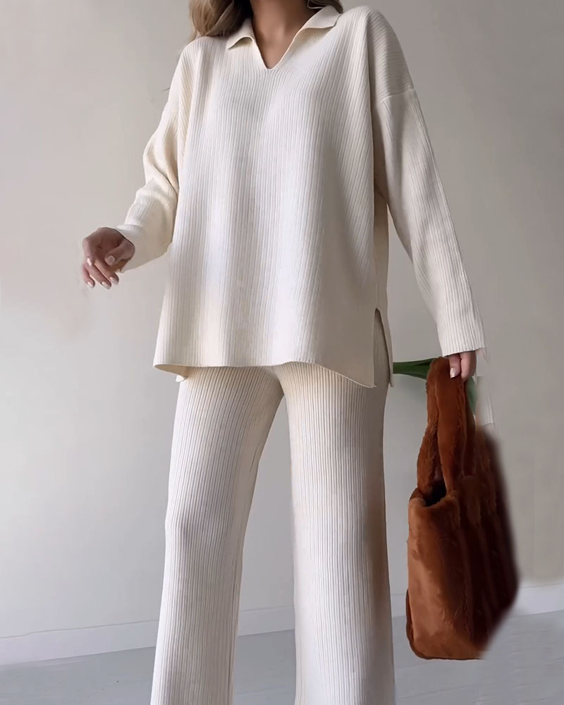 Levoire | Ord Ensemble Coupe Pantalon Grande Taille Sweat-Shirt Loungewear Ensemble Co Ord Ensemble Femme