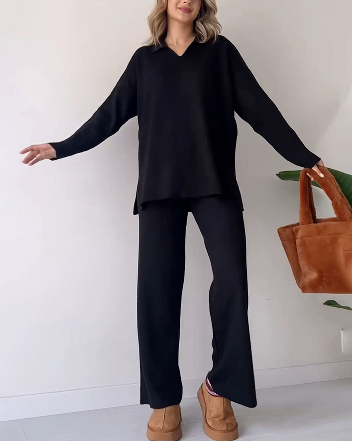 Levoire | Ord Ensemble Coupe Pantalon Grande Taille Sweat-Shirt Loungewear Ensemble Co Ord Ensemble Femme