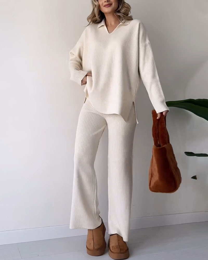 Levoire | Ord Ensemble Coupe Pantalon Grande Taille Sweat-Shirt Loungewear Ensemble Co Ord Ensemble Femme Abricot