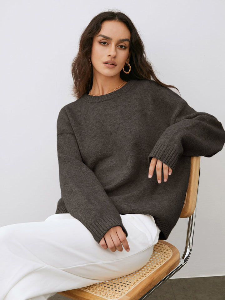 Levoire | Mélange De Laine Coupe Locker Pull Femme Brun foncé