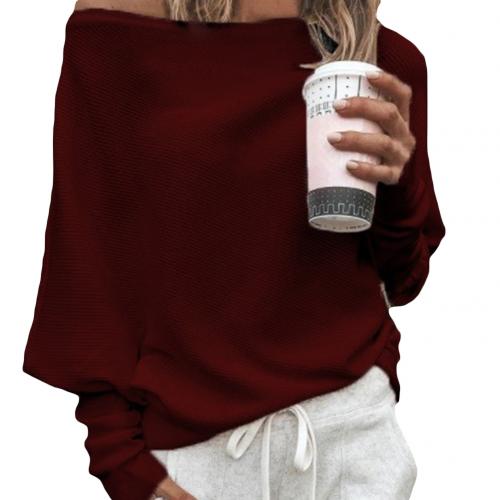 Levoire | Pull À Manches Chauve-Souris Modèle Ample Off Shoulder Pull Femme