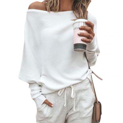 Levoire | Pull À Manches Chauve-Souris Modèle Ample Off Shoulder Pull Femme