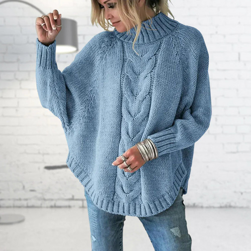 Levoire | Pull Batwing Coupe Décontractée Pull En Câble Tricot Féminin