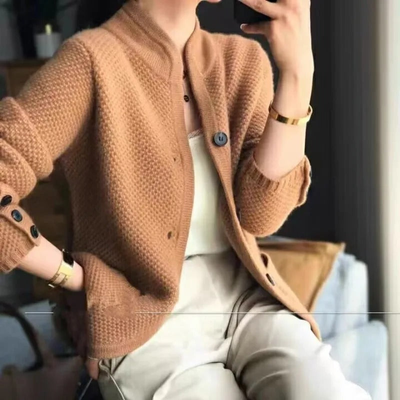 Levoire | Pull À Bouton Chaud Veste En Tricot Vêtements Pour Femmes Braun Une taille