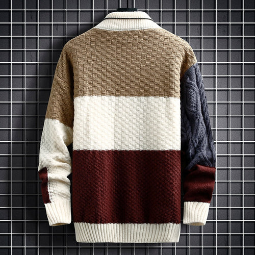 Levoire | Col Haut Pull Patchwork Vêtements Pour Hommes