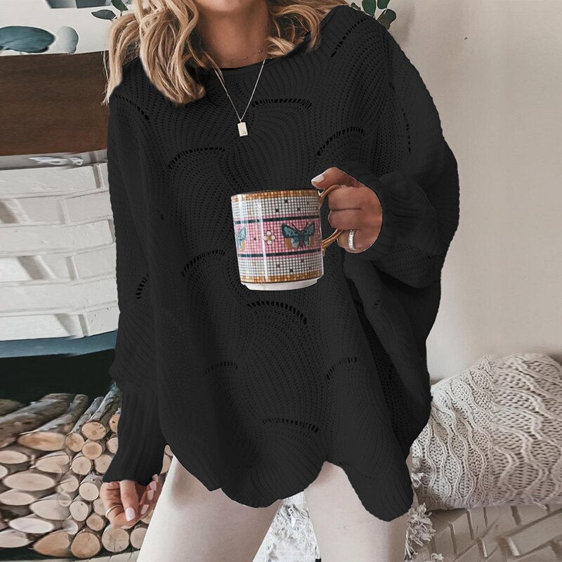 Levoire | Pull Style Décontracté Pull Grande Vêtements Pour Femmes Noir