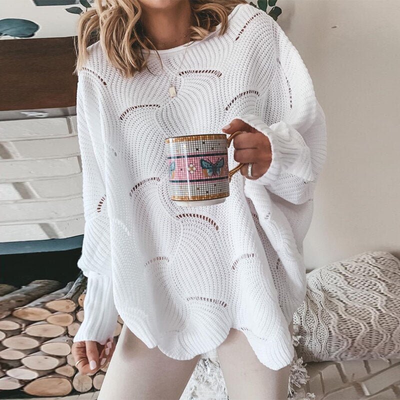 Levoire | Pull Style Décontracté Pull Grande Vêtements Pour Femmes Blanc