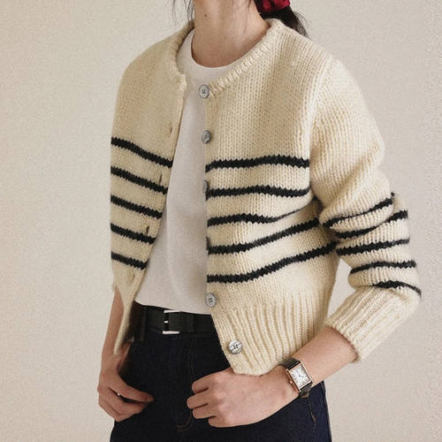 Levoire | Sweater Avec Des Rayures Vertes Et Noires