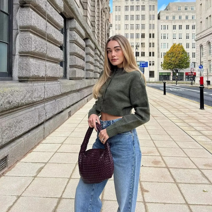 Levoire | Cardigan Avec Boutons Devant Vert