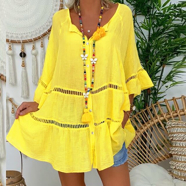 Levoire | Robe D'Été Décontractée Pour Femmes Pour Les Journées Chaudes Jaune