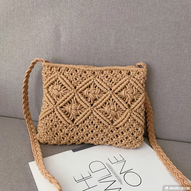 Levoire | Sac Bandoulière En Toile Avec Fermeture Éclair Braun