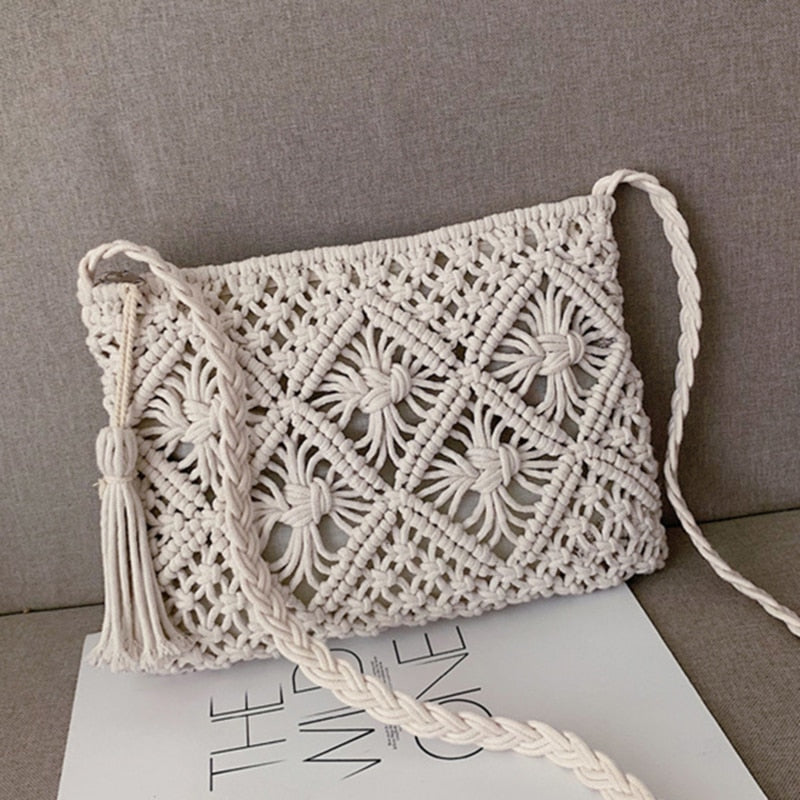 Levoire | Sac Bandoulière En Toile Avec Fermeture Éclair Beige