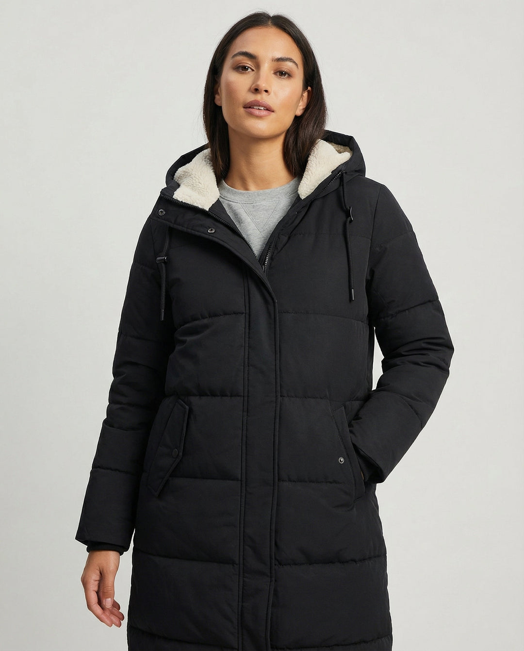 Manteau long pour femmes en duvet | Grandes tailles