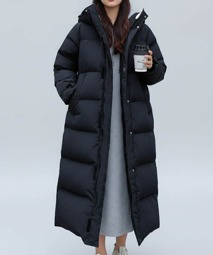 Manteau long pour femmes en duvet | Grandes tailles