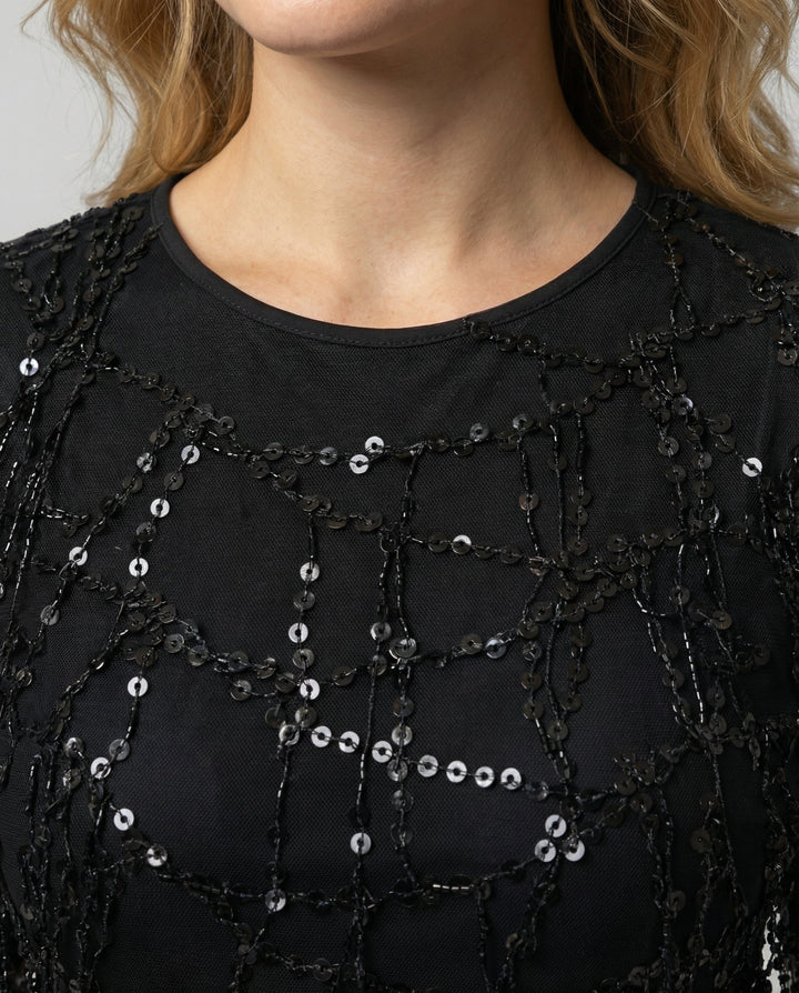 Robe à paillettes à franges élégante pour femmes | Avriane