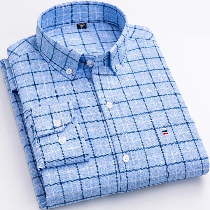 Levoire | Chemise À Manches Longues Avec Bouton Pour Homme Bleu clair