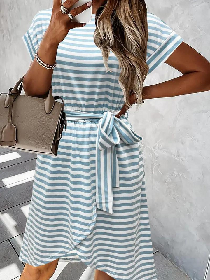 Levoire | Ceinture Robe D'Été À Manches Courtes Robe D'Été