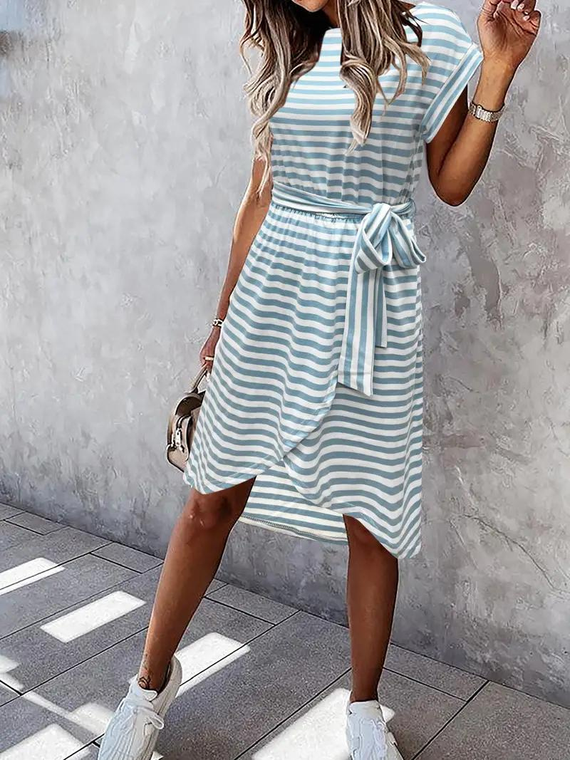 Levoire | Ceinture Robe D'Été À Manches Courtes Robe D'Été