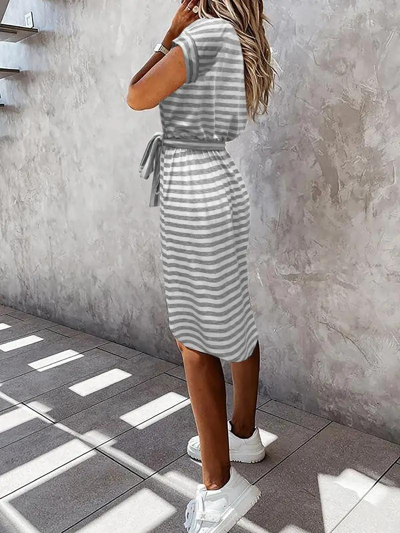 Levoire | Ceinture Robe D'Été À Manches Courtes Robe D'Été