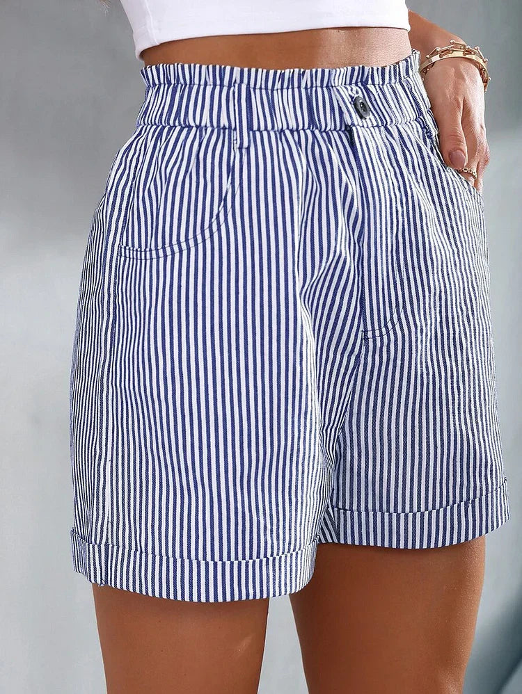 Levoire | Shorts Taille Haute Ceinture Élastique Mini Shorts Femme Shorts