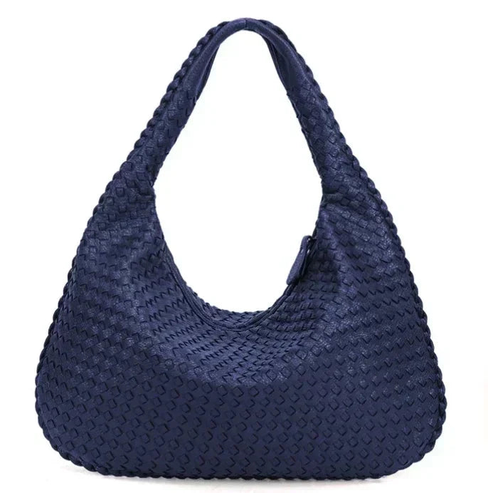 Levoire | Grande Sac À Bandoulière En Cuir Vegan Pour Femmes Bleu