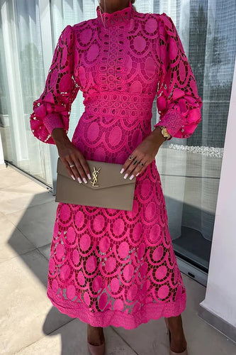 Levoire | Robe Midi Romantique Manches Dentelle