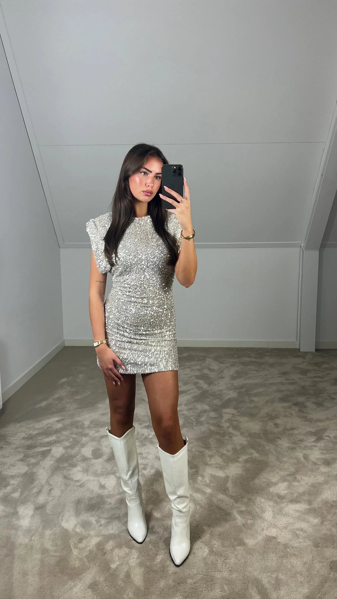 Levoire | Robe Sequins Sans Manches Mini Robe De Fête
