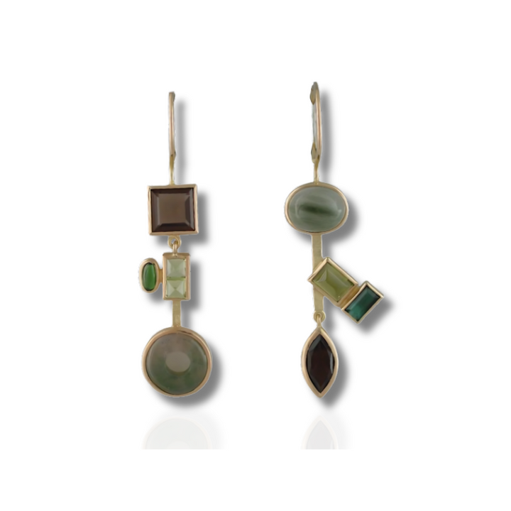 Levoire | Boucles D'Oreilles Avec Pierres Colorées Or