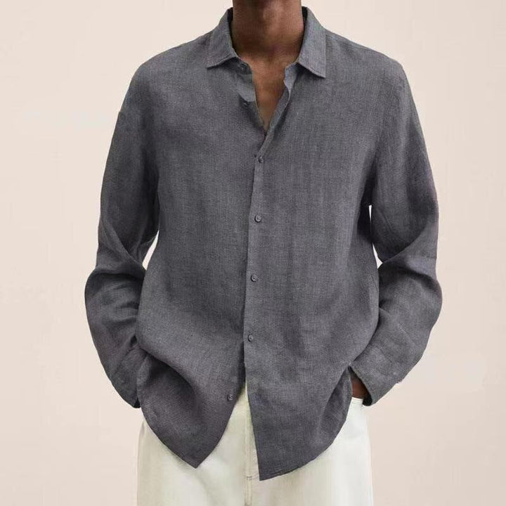Levoire | Chemise Décontractée Pour Hommes En Coton À Manches Longues D