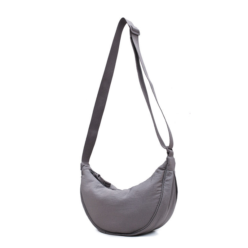 Levoire | Grand sac à bandoulière en nylon pour femmes Gris