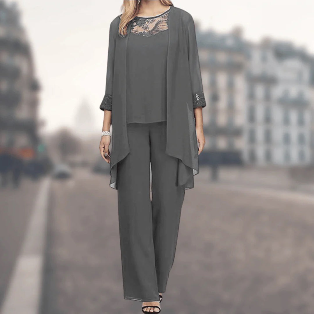 Levoire | 3 Pièces Ensemble Respirant Pour Femmes Gris