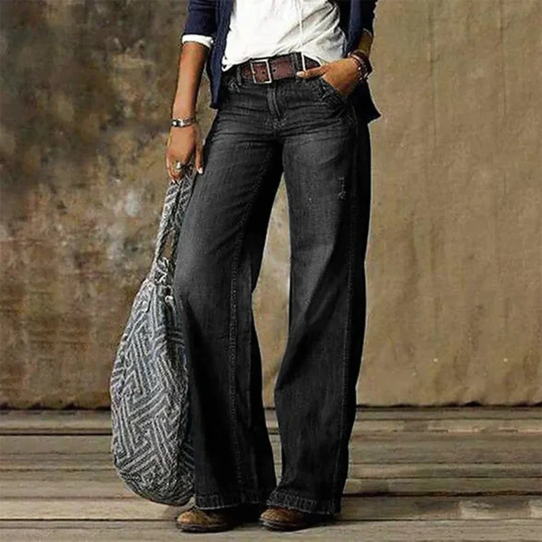 Levoire | Taille Jean Vintage Pour Femmes Gris foncé