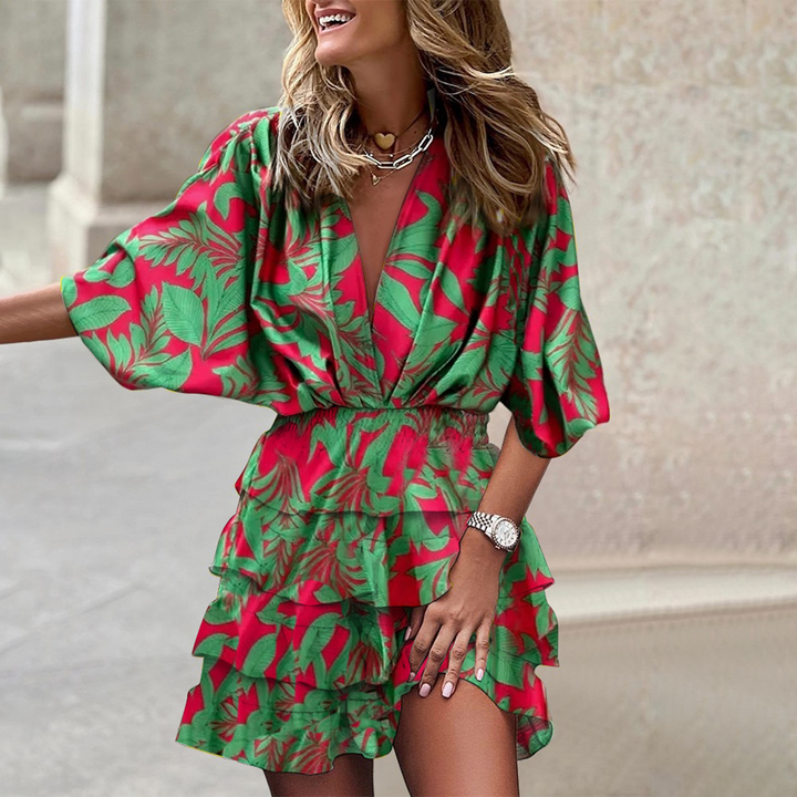 Levoire | Robe Mini À La Mode Fleur verte