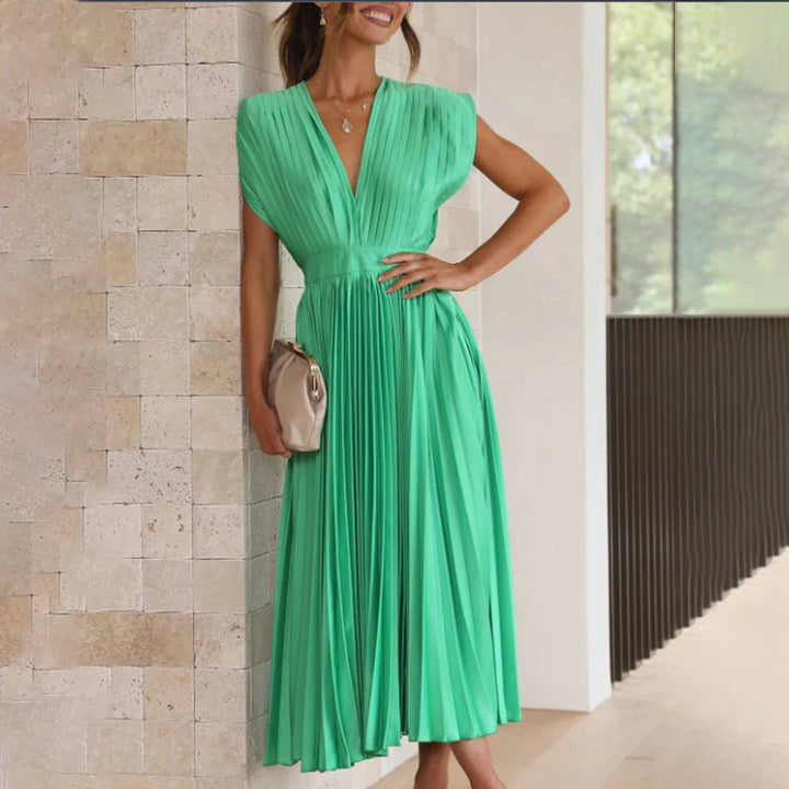 Levoire | Féminins Robe Avec Coupe Rafraîchissante Vert