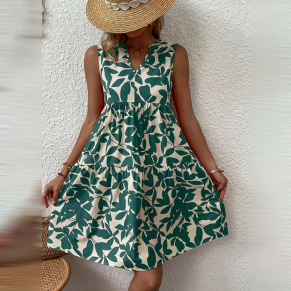 Levoire | Robe D'Été Bohème Décontractée Vert