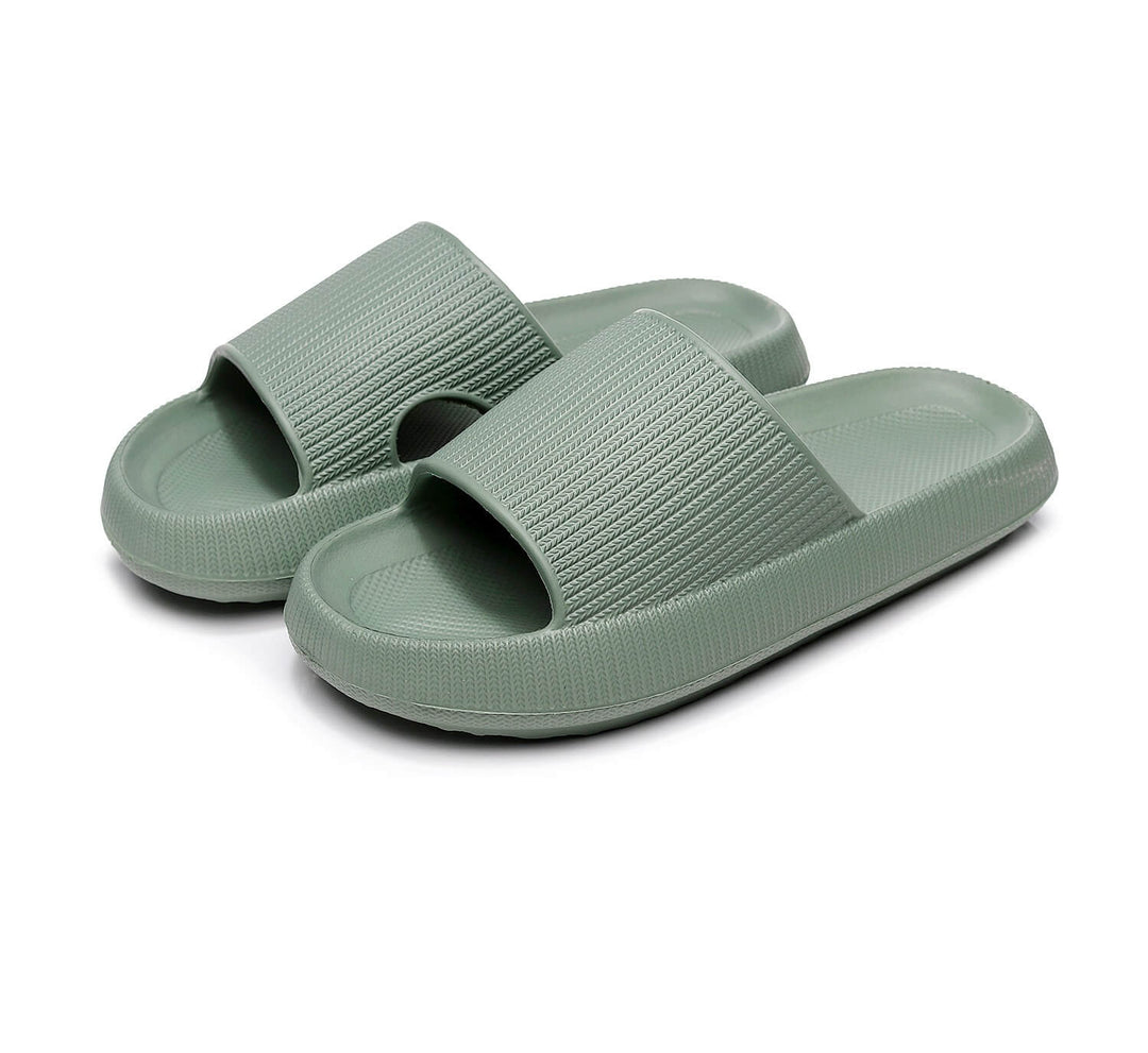 Levoire | Femme Chaussons douces et confortables Vert