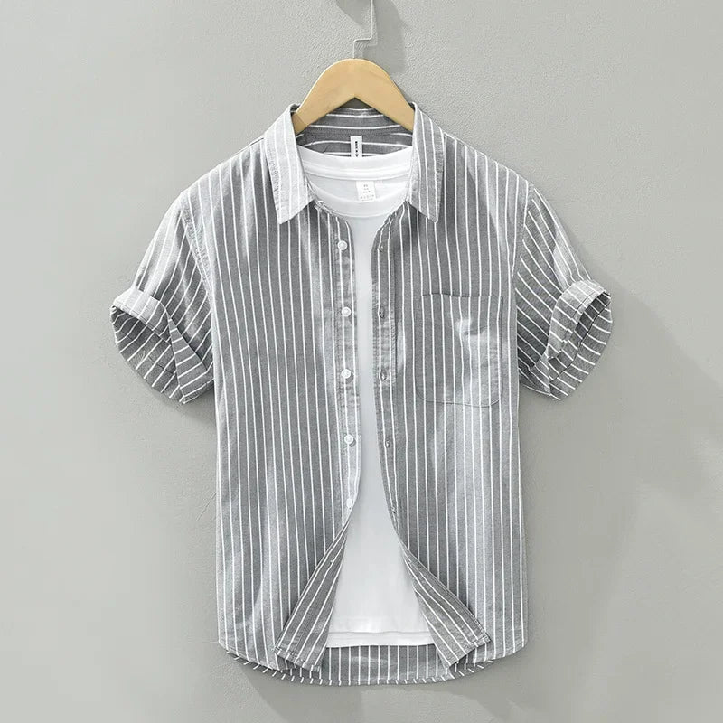 Levoire | Chemise À Rayures Decontractee Intemporelle Hommes