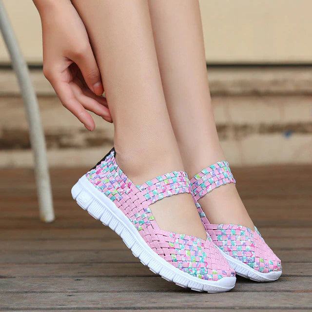 Levoire | Chaussures Orthopédiques Tressées Litigées Pour Femmes À La Mode Pour L'Été Rosa