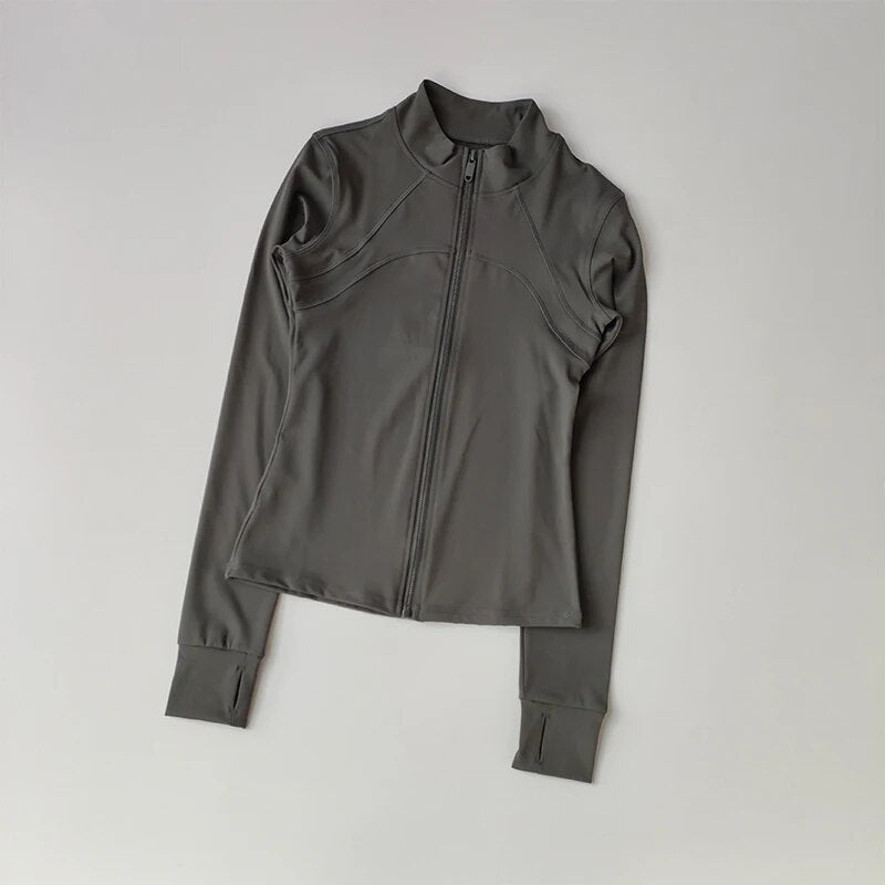 Levoire | Veste Légère À Zip Modélisante Pour Femmes Vêtements Actifs Gris