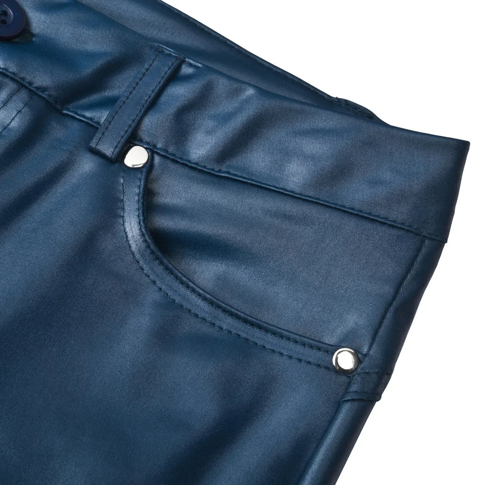 Levoire Skinny Pantalon en Cuir